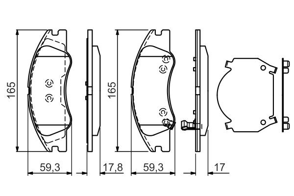 Bosch 0986494577 Brake Pad Set, disc brake - 5