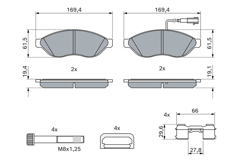 Bosch 0986494591 Brake Pad Set, disc brake - 5
