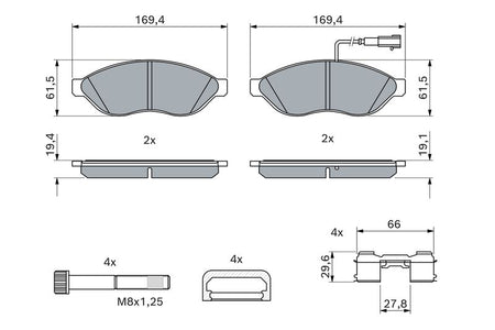 Bosch 0986494591 Brake Pad Set, disc brake - 5