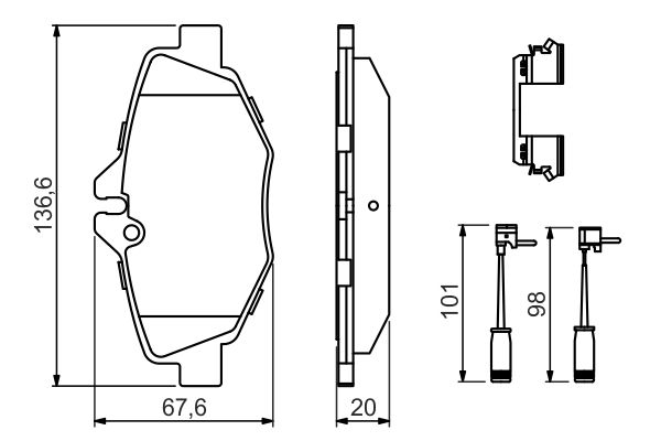 Bosch 0986494647 Brake Pad Set, disc brake - 5