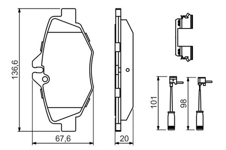 Bosch 0986494647 Brake Pad Set, disc brake - 5