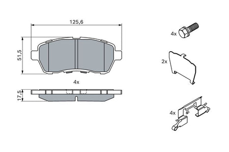 Bosch 0986494652 Brake Pad Set, disc brake - 5