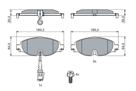 Bosch 0986494660 Brake Pad Set, disc brake - 5