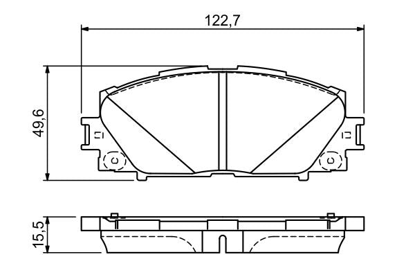Bosch 0986494670 Brake Pad Set, disc brake - 5