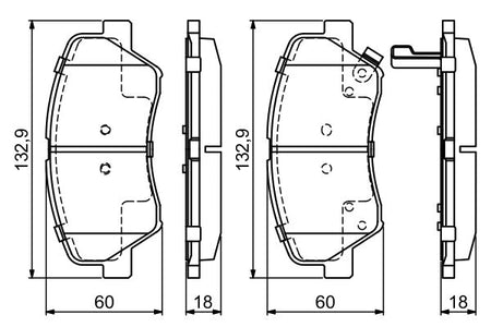 Bosch 0986494691 Brake Pad Set, disc brake - 5