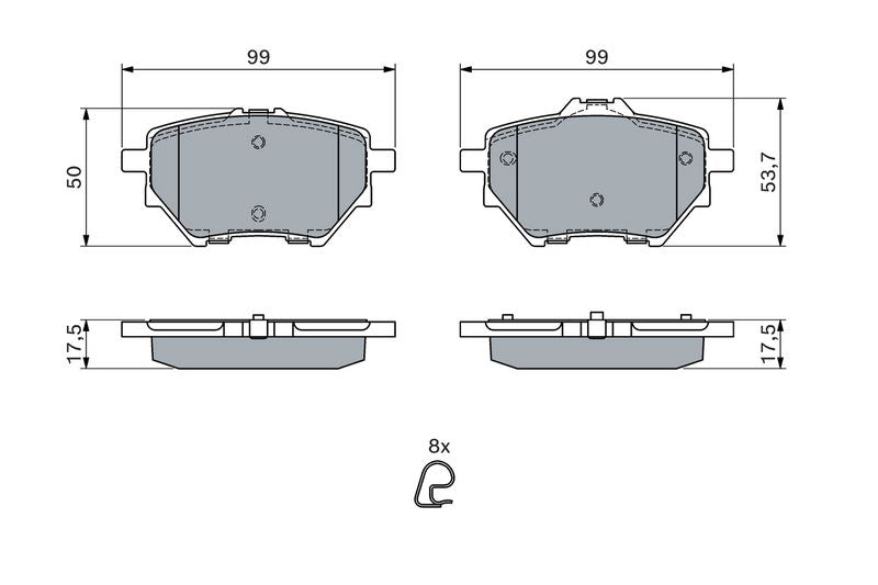 Bosch 0986494716 Brake Pad Set, disc brake - 5