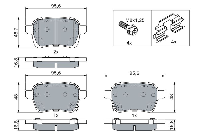 Bosch 0986494747 Brake Pad Set, disc brake - 5