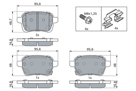 Bosch 0986494747 Brake Pad Set, disc brake - 5