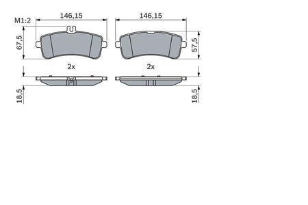 Bosch 0986494764 Brake Pad Set, disc brake - 5