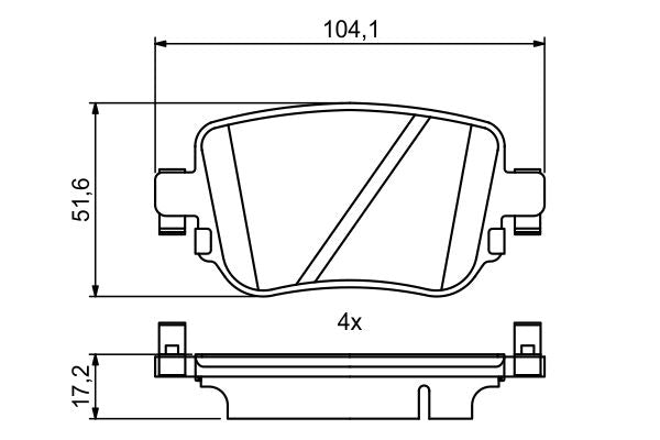 Bosch 0986494797 Brake Pad Set, disc brake - 5