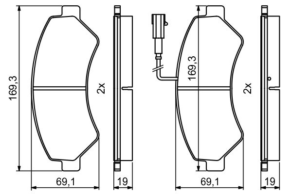 Bosch 0986494799 Brake Pad Set, disc brake - 5