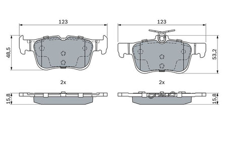 Bosch 0986494888 Brake Pad Set, disc brake - 5