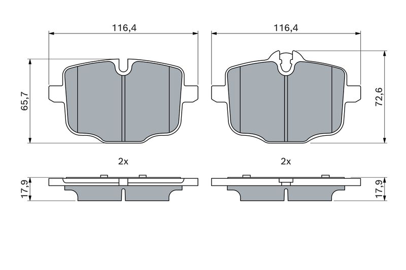Bosch 0986494900 Brake Pad Set, disc brake - 5