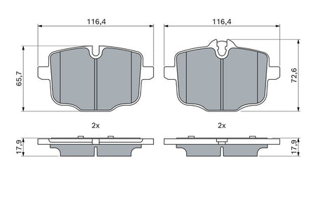Bosch 0986494900 Brake Pad Set, disc brake - 5