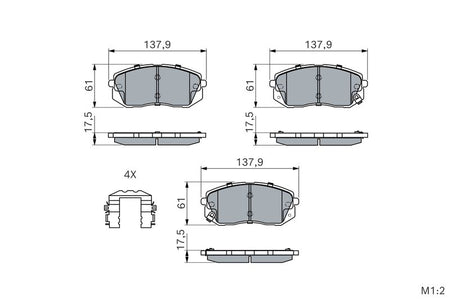 Bosch 0986494905 Brake Pad Set, disc brake - 5