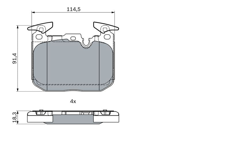 Bosch 0986494947 Brake Pad Set, disc brake - 5