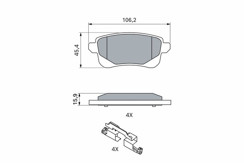 Bosch 0986494978 Brake Pad Set, disc brake - 5