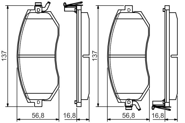 Bosch 0986495125 Brake Pad Set, disc brake - 5