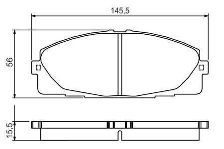 Bosch 0986495152 Brake Pad Set, disc brake - 5
