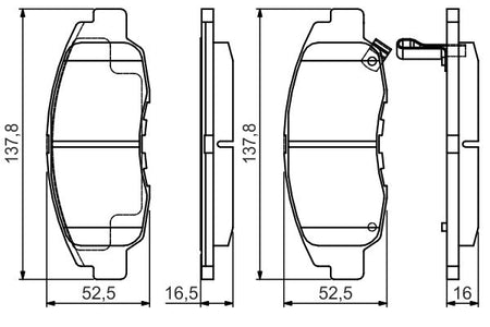 Bosch 0986495153 Brake Pad Set, disc brake - 5