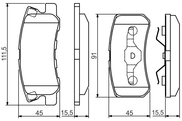 Bosch 0986495172 Brake Pad Set, disc brake - 5