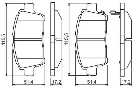 Bosch 0986495242 Brake Pad Set, disc brake - 5