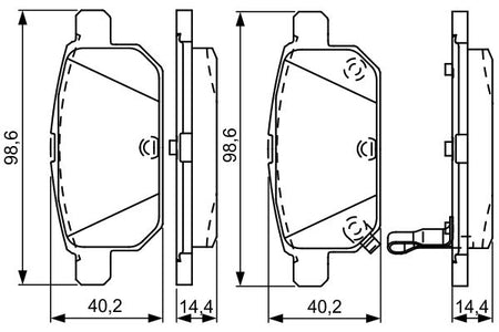 Bosch 0986495301 Brake Pad Set, disc brake - 5