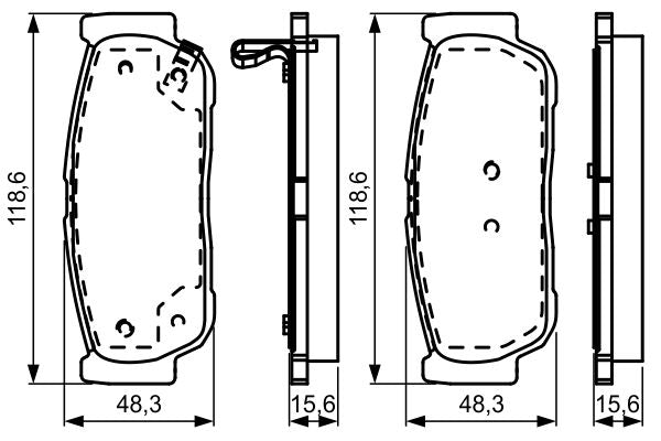 Bosch 0986495315 Brake Pad Set, disc brake - 5