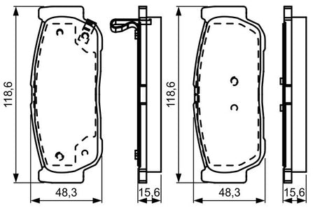 Bosch 0986495315 Brake Pad Set, disc brake - 5