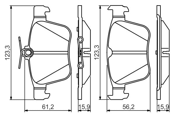 Bosch 0986495346 Brake Pad Set, disc brake - 5