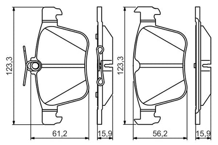 Bosch 0986495346 Brake Pad Set, disc brake - 5
