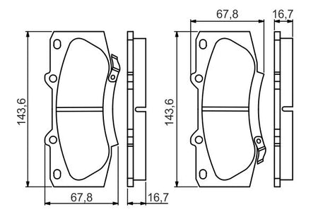 Bosch 0986495352 Brake Pad Set, disc brake - 5