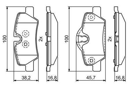 Bosch 0986495400 Brake Pad Set, disc brake - 5