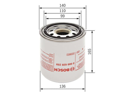 Bosch 0986628259 Air Dryer Cartridge, compressed-air system - 1