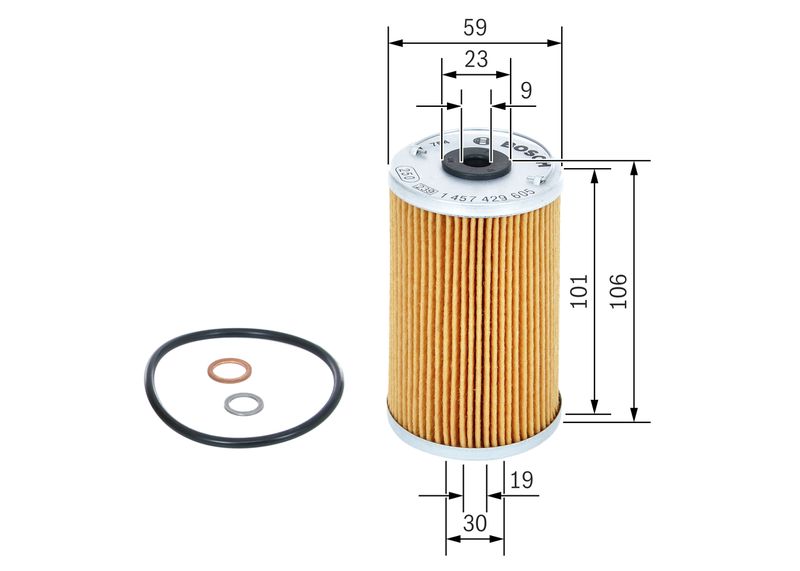 Bosch 1457429605 Oil Filter - 1
