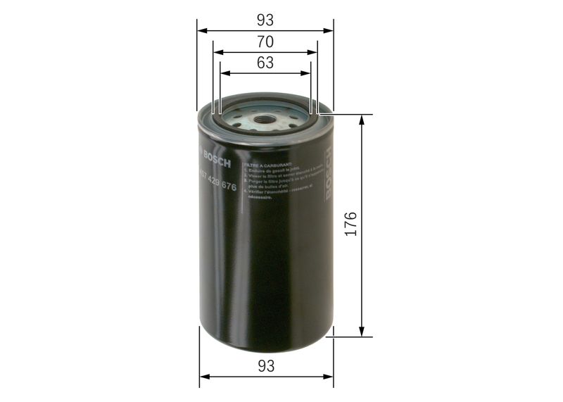 Bosch 1457429676 Fuel Filter - 5