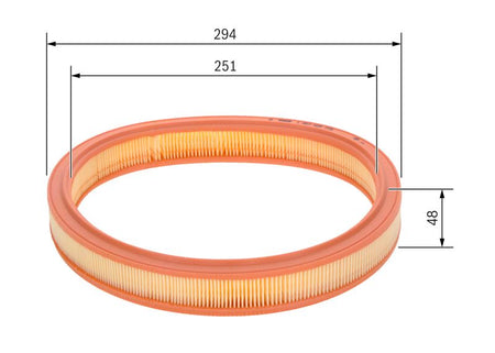 Bosch 1457429775 Air Filter - 5