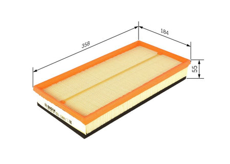 Bosch 1457433081 Air Filter - 1