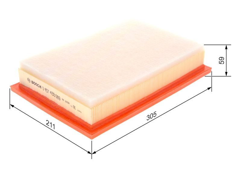 Bosch 1457433089 Air Filter - 5
