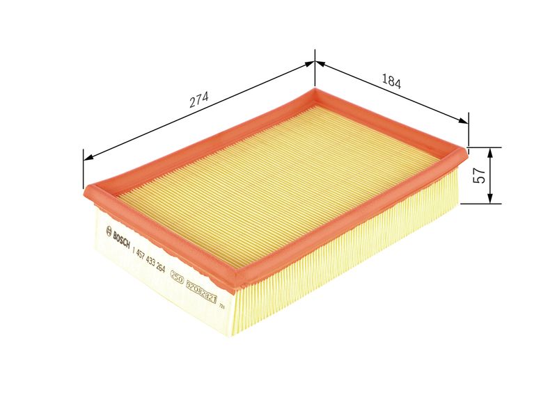 Bosch 1457433264 Air Filter - 1
