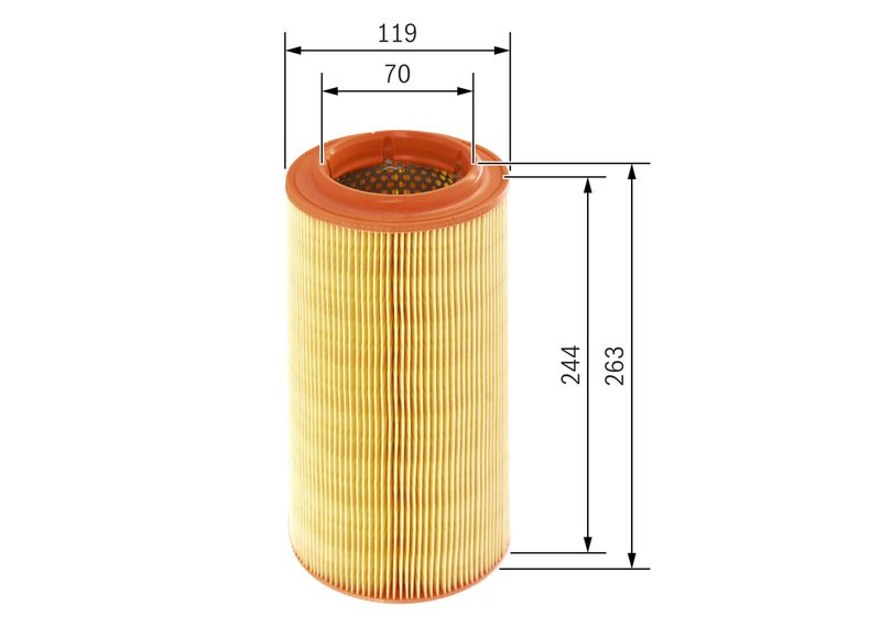 Bosch 1457433538 Air Filter - 1