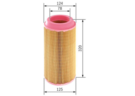 Bosch 1457433557 Air Filter - 1