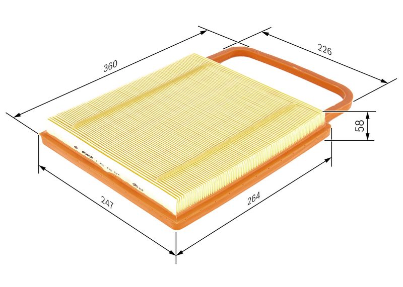 Bosch 1457433574 Air Filter - 1