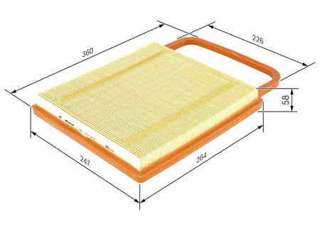 Bosch 1457433574 Air Filter - 1