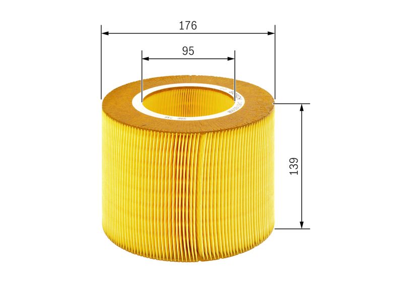 Bosch 1457433590 Air Filter - 1