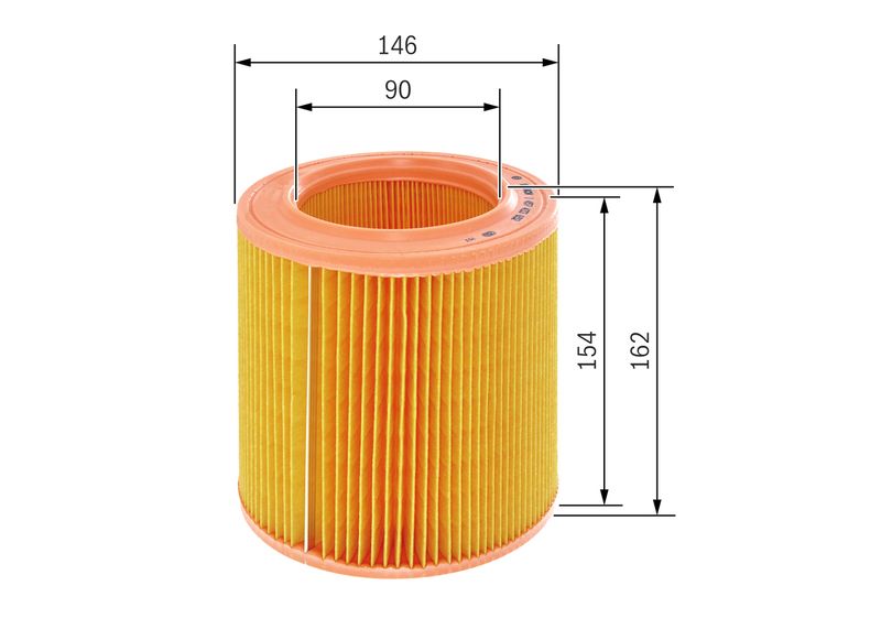 Bosch 1457433652 Air Filter - 1