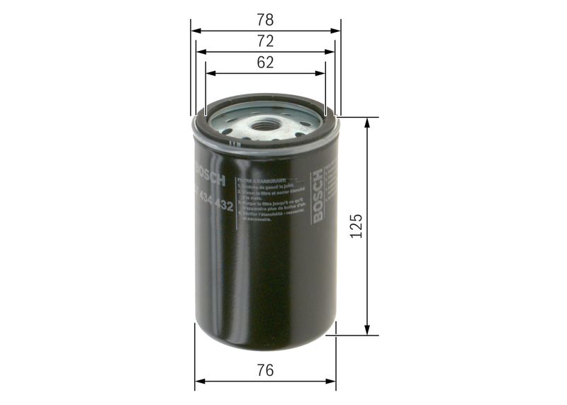 Bosch 1457434432 Fuel Filter - 5