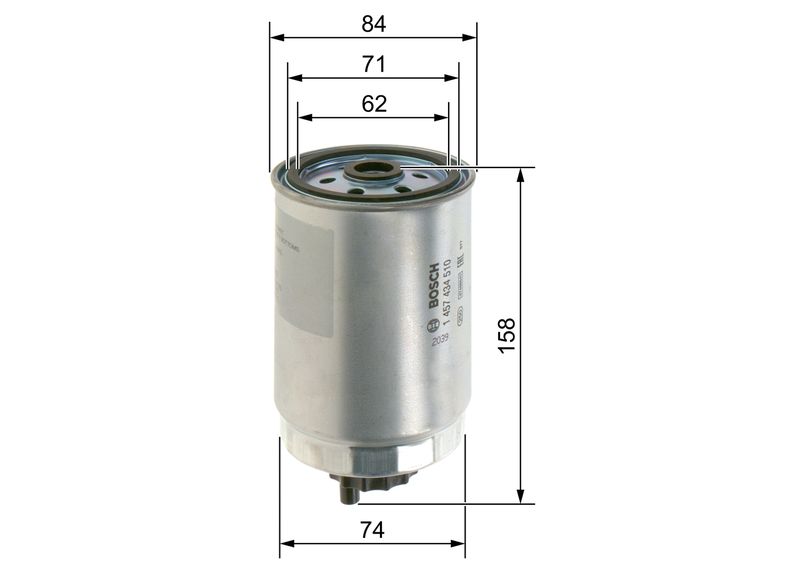 Bosch 1457434510 Fuel Filter - 1