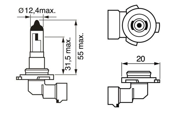 Bosch 1987302083 Bulb, front fog light - 6