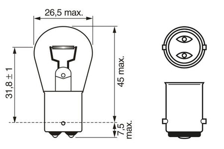 Bosch 1987302261 Bulb, direction indicator - 6